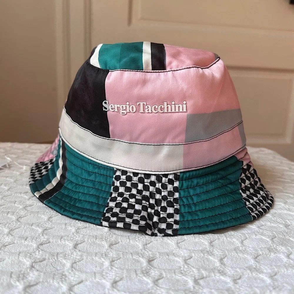 Sergio Tacchini Multi-Color Patterned Bucket Hat - Pink & Teal